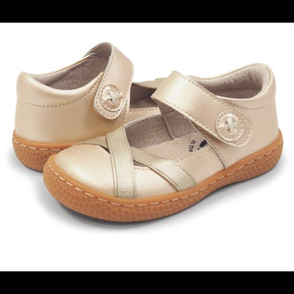 Livie & Luca Serena Champagne Shimmer Shoes Sz 7
